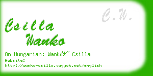 csilla wanko business card